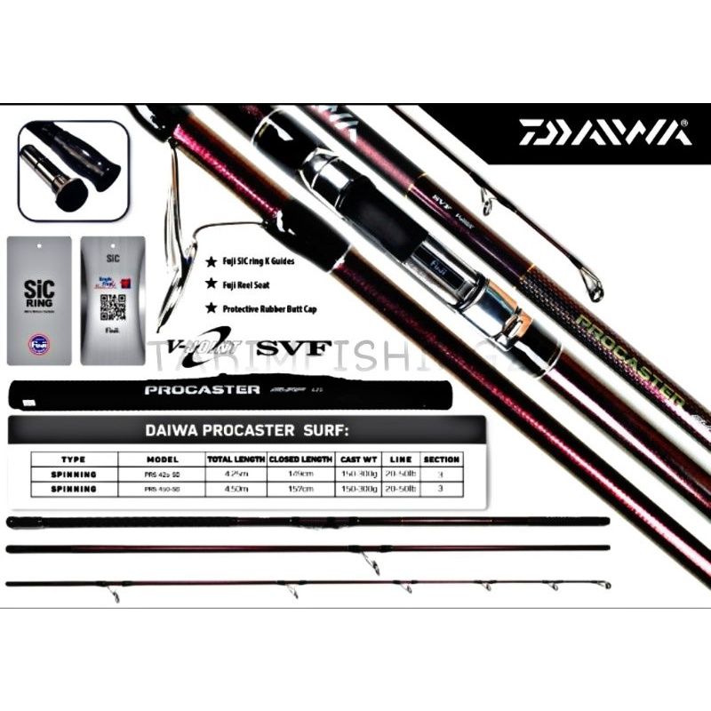 Joran Daiwa Procaster Surf 425 | 450 | Pasiran | Tebing | Sambung 3