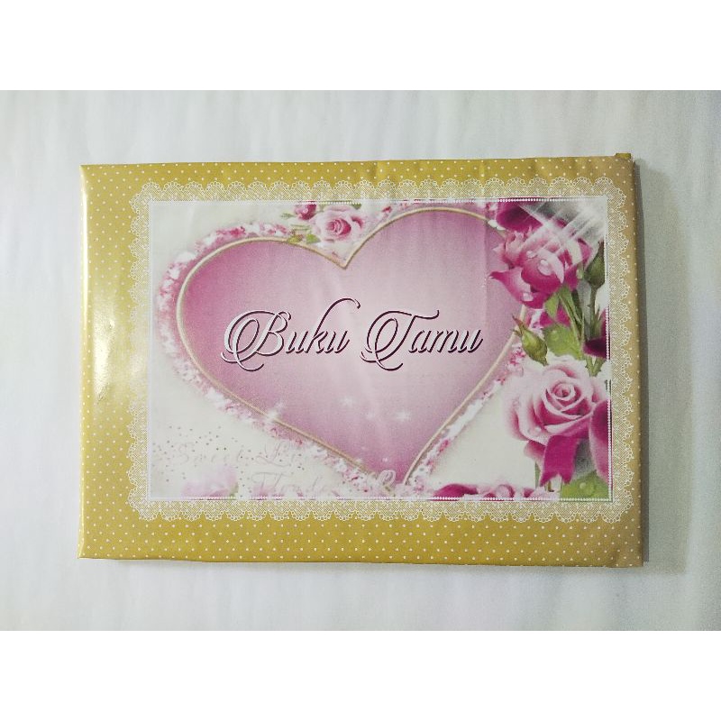 

Buku Tamu Pernikahan Motif Love 1 Set Isi 2 Pcs