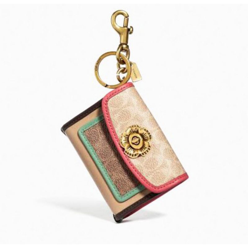 Coach Parker Bag Charm In Colorblock Signature Canvas(89409)