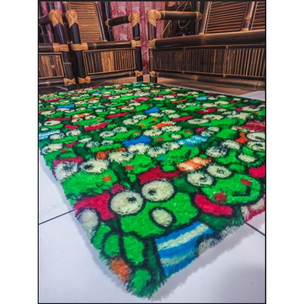 Karpet karakter keropi 100x150x2cm anti slip / bintik