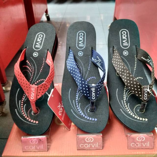 CARVIL SANDAL JEPIT WEDGES LADIES CARVIL ANISA-L carvil original sendal carvil wanita