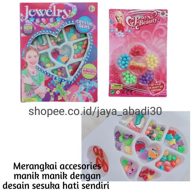 Mainan Merangkai Manik manik Accesories Jewerly crystal gems Meronce