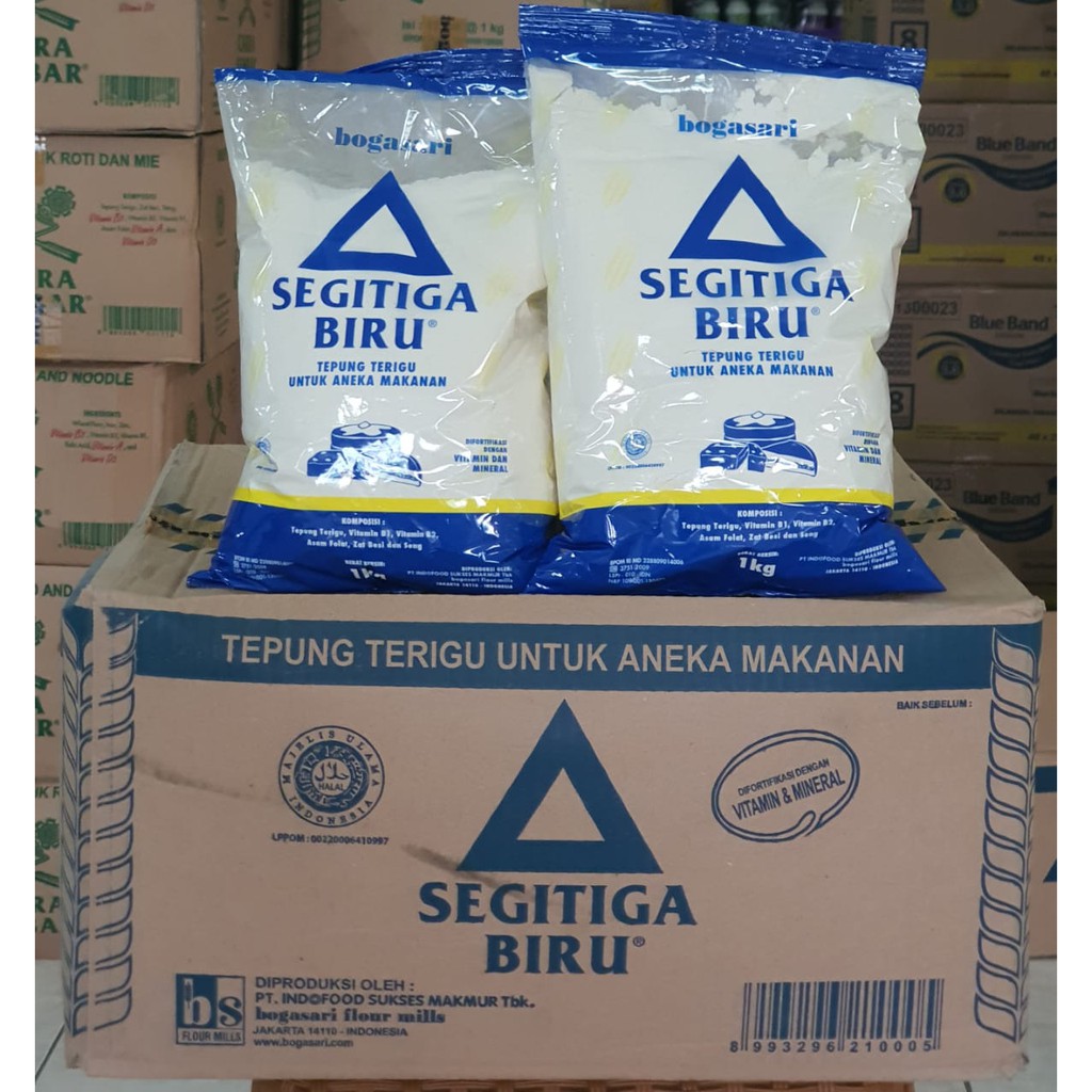 

TEPUNG SEGITIGA BIRU EKONOMIS 1KG, 1 KARDUS