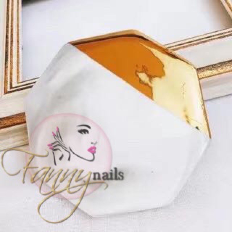 HIASAN BATU MARMER MARBLE STONE GOLD / hiasan alas foto hasil nailart display pallete nail art