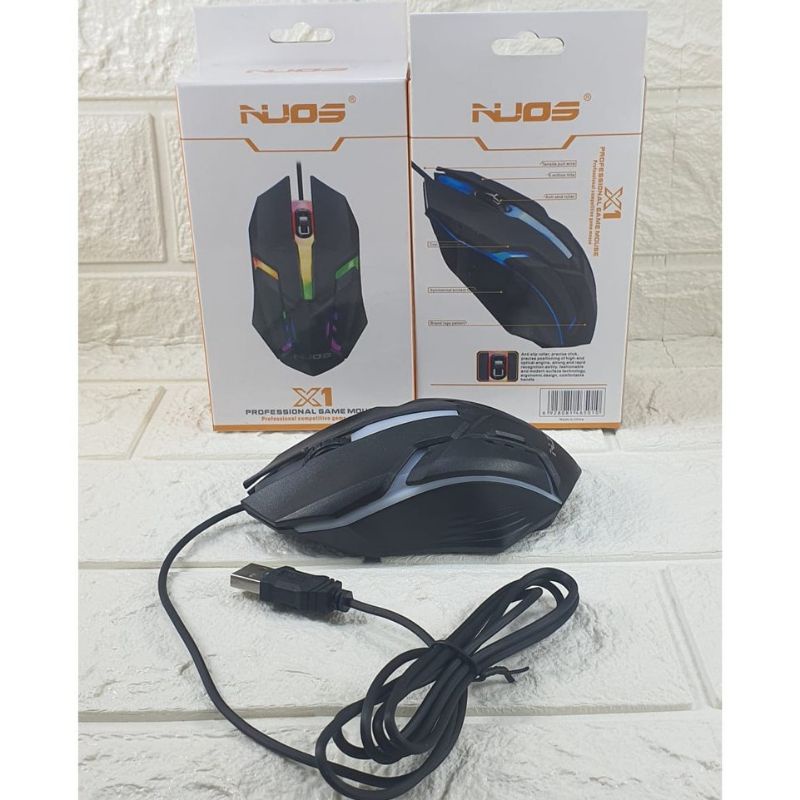 Mouse Gaming LED RGB 1000 DPI Black