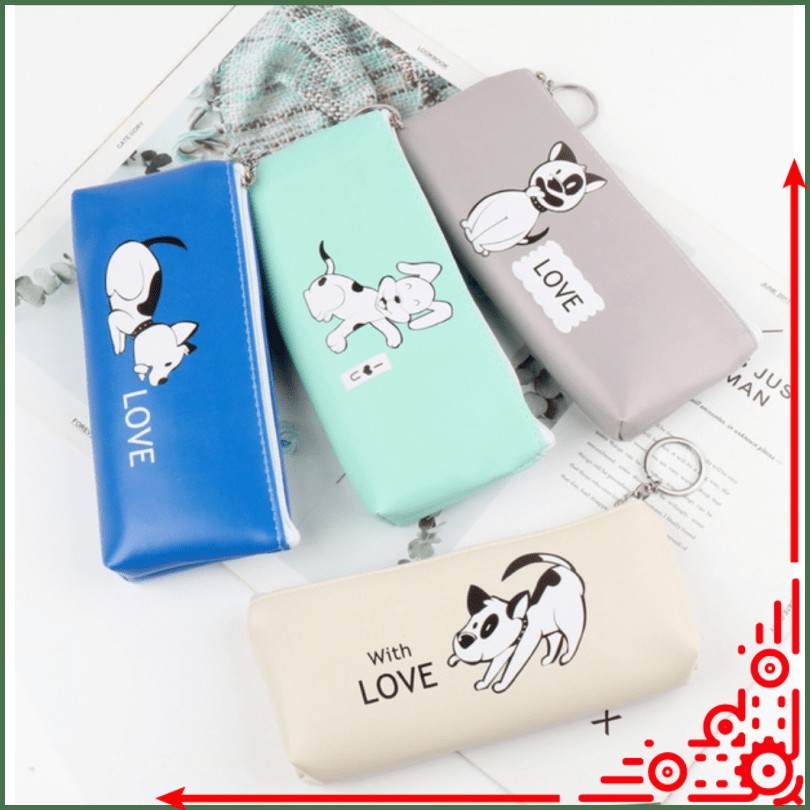 

mj / TP0028 Tempat Pensil Love Dog / Tempat Kosmetik