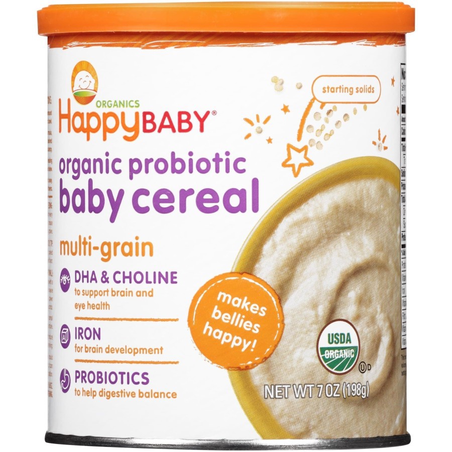 

[BAYAR DI TEMPAT] Happy Family Organic Probiotic Baby Cereal, Oatmeal 198gr {NEW Kode 378