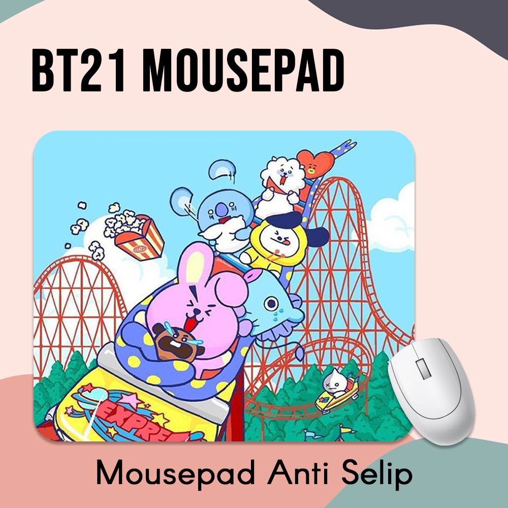 Mousepad Lucu  BT 21 Aesthetic Lucu RGB Besar