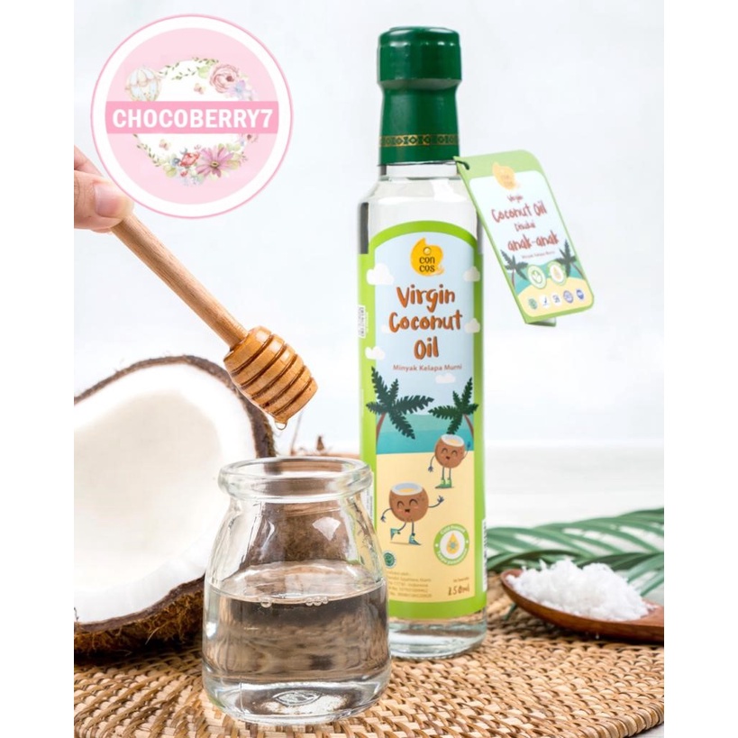 Concos Virgin Coconut Oil Kids VCO Minyak Kelapa Murni 250ml 100ml Original Cokelat