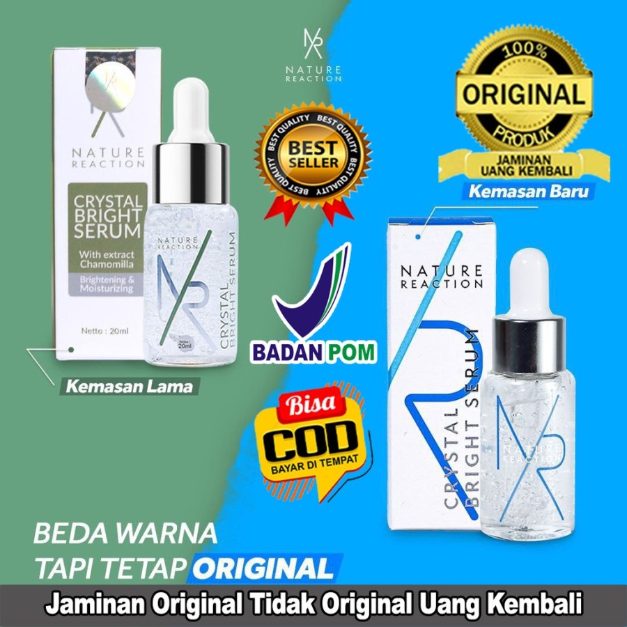 Bisa Cod - ORIGINAL Nature Reaction Crystal Bright Serum 20ml Serum NR Glow