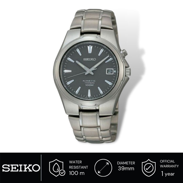 Seiko Kinetic SKA211 SKA211P1 Titanium Original Jam Tangan Pria