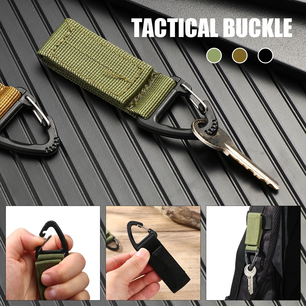 Gantungan Kunci Carabiner Tactical Nylon Karabiner Military Tactical Nylon Belt