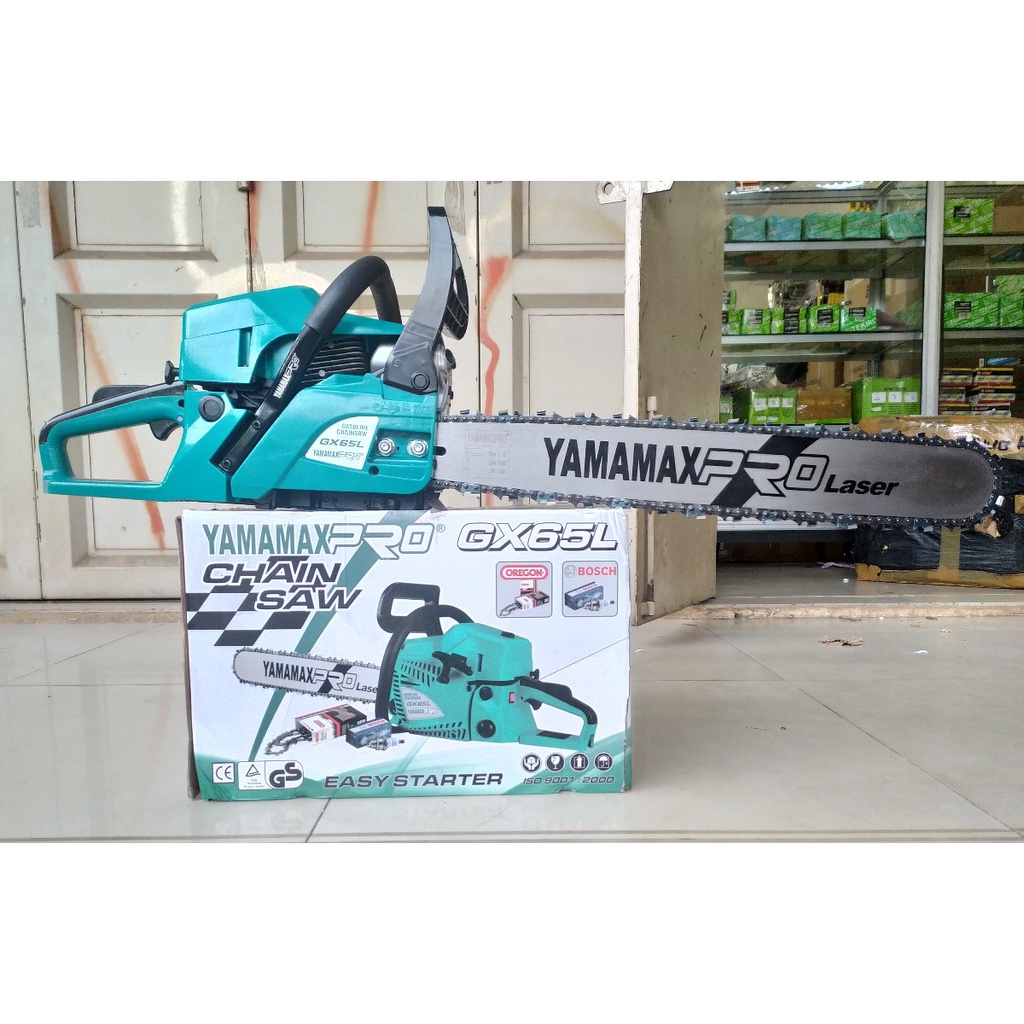 PROMO RAMADHAN !!!! Gergaji Mesin Senso Bensin Chainsaw Mini Potong Kayu Bar 22 inch JLD tools YUKIDO