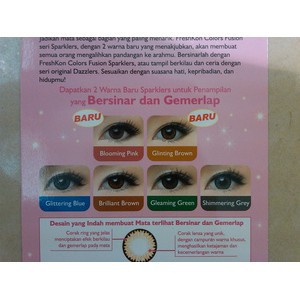 

Softlens Warna Freshkon Colors Fusion Sparklers - Brilliant Brown (Coklat Tua)