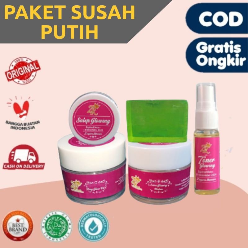 [PEMUTIH WAJAH] PAKET EXTRA GLOW by ZAYORA BUAT WAJAH SUSAH PUTIH