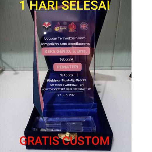 

♔ Plakat Akrilik + Box Ukuran 10x21cm tebal 4mm ,,