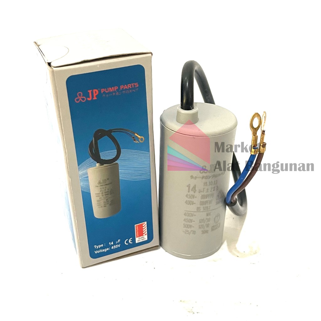 Kapasitor Kabel Bulat 14 UF 450v JP / Kapasitor Tabung JP 14 uf