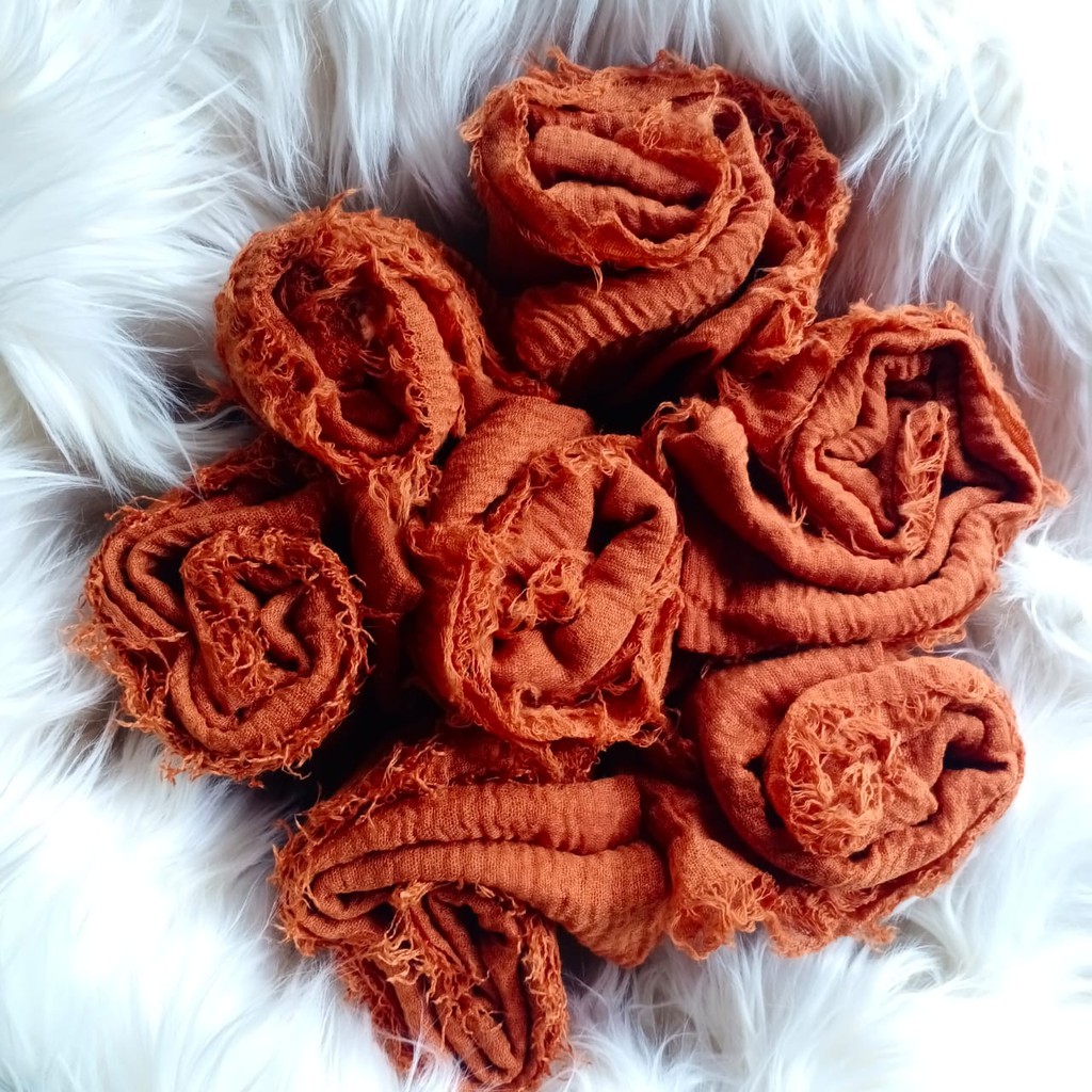 Nazira Pashmina Crincle /PART 1-TERRACOTTA