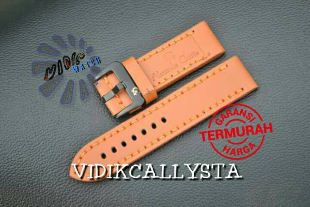 STRAP TALI KULIT JAM AC ALEXANDRE CHRISTIE 22 24 MM