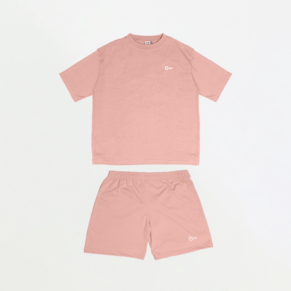 JOHNJILL - Kaos Oversize Short Sleeve &amp; Short Pants - Basic Set