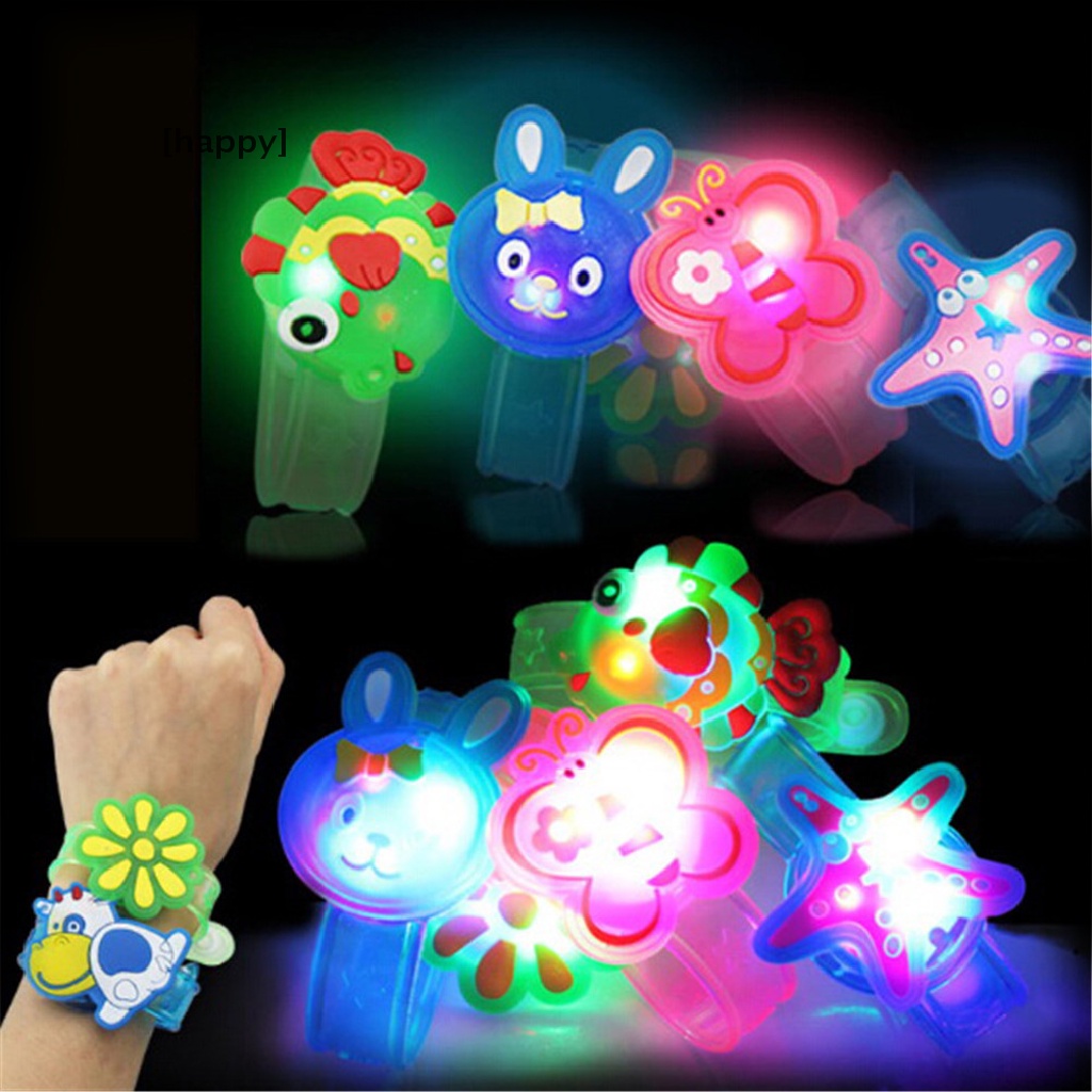 Gelang Jam Tangan Dengan Lampu Senter Led Desain Kartun Halloween / Natal