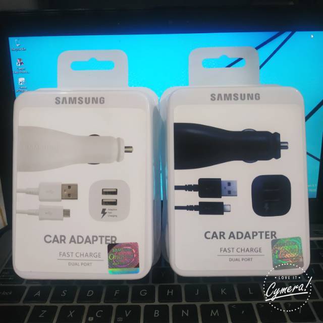 CHARGER MOBIL SAMSUNG  SUPORT FAST CHARGING DUAL PORT ORIGINAL USB MICRO