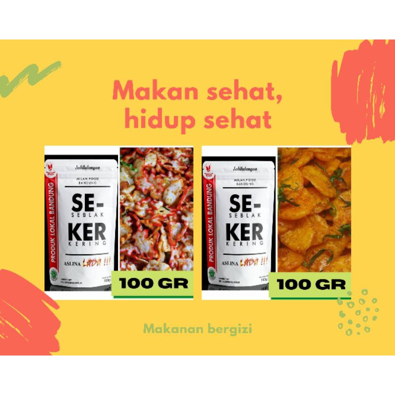 

Keripik/Kerupuk Seker Duar !!!! Seblak Kering Milan Food Bandung 100gr