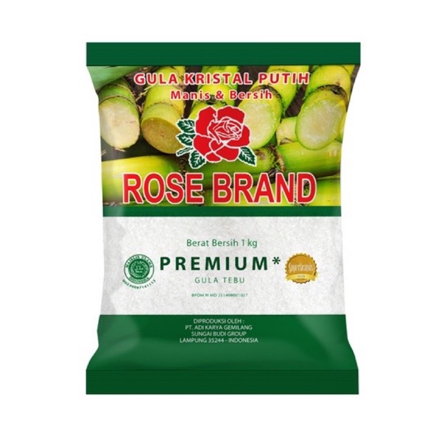 

Rose Brand Gula Kristal Putih Premium (Kemasan Hijau) 1 Kg
