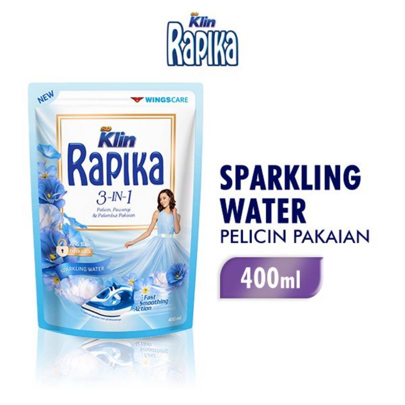 So Klin Rapika 3 In 1 Refill 400ml/Pewangi Pakaian/Pelicin PakaianPewangi, pelicin pakaian, anti bau