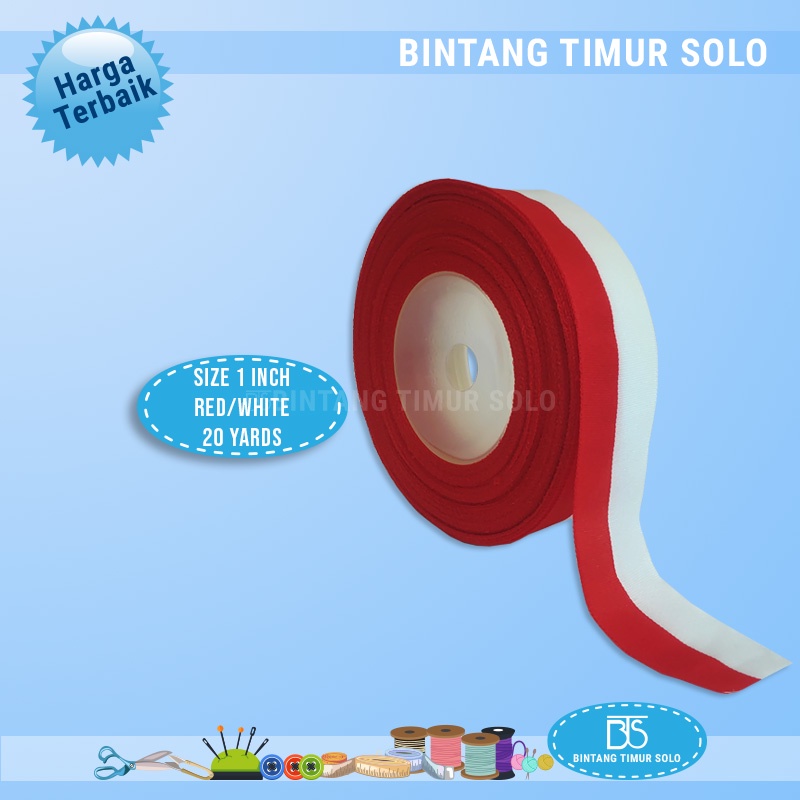 

Pita Satin Merah Putih 1 Inch 20 yards MH