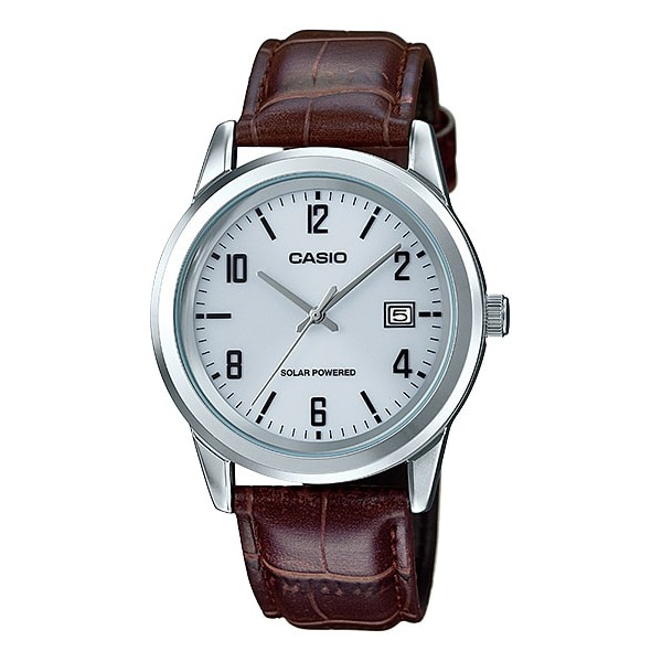 Best Seller Jam Tangan Pria Casio Original Strap Kulit Solar Power Mtp-Vs01L-7B2