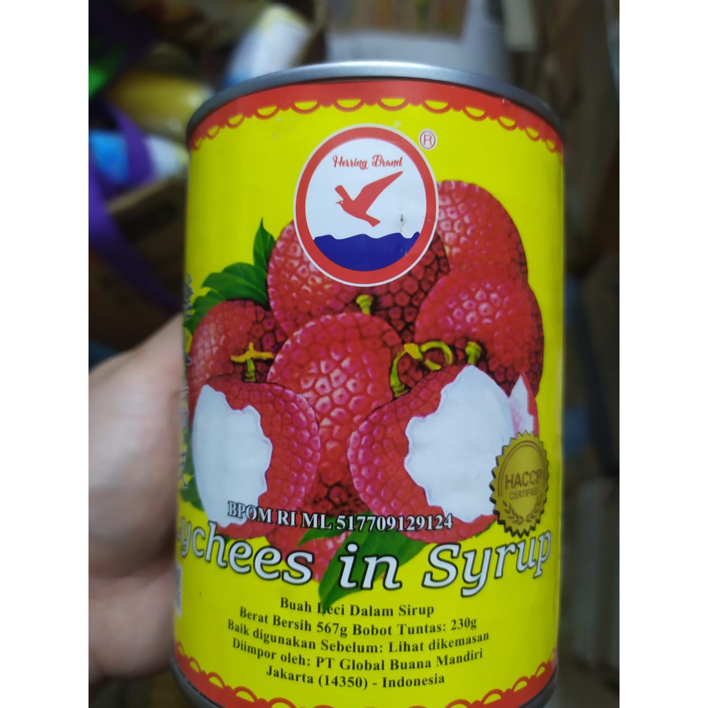 

kalengan lychee merk herring brand