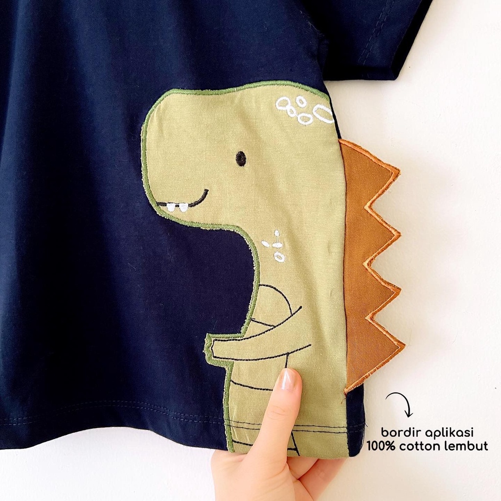 KAOS DINO SUIT Baju  Kaos Celana Pergi Jalan Lucu Fashion Anak Bayi Cowok Laki Terlaris Lucu Murah Babeebabyshop