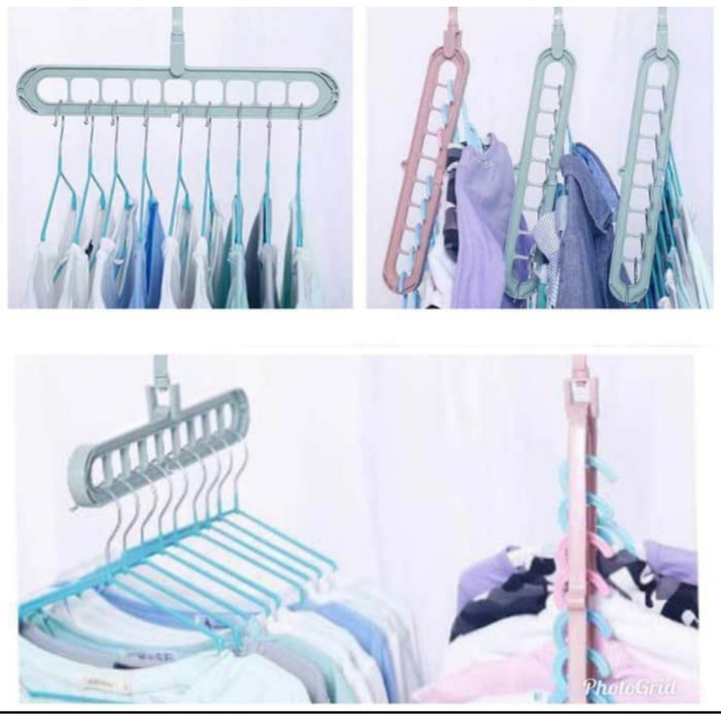 CEV - Magic Hanger Instant 9 in 1 / Gantungan Baju Ajaib / Gantungan Baju 9 in 1