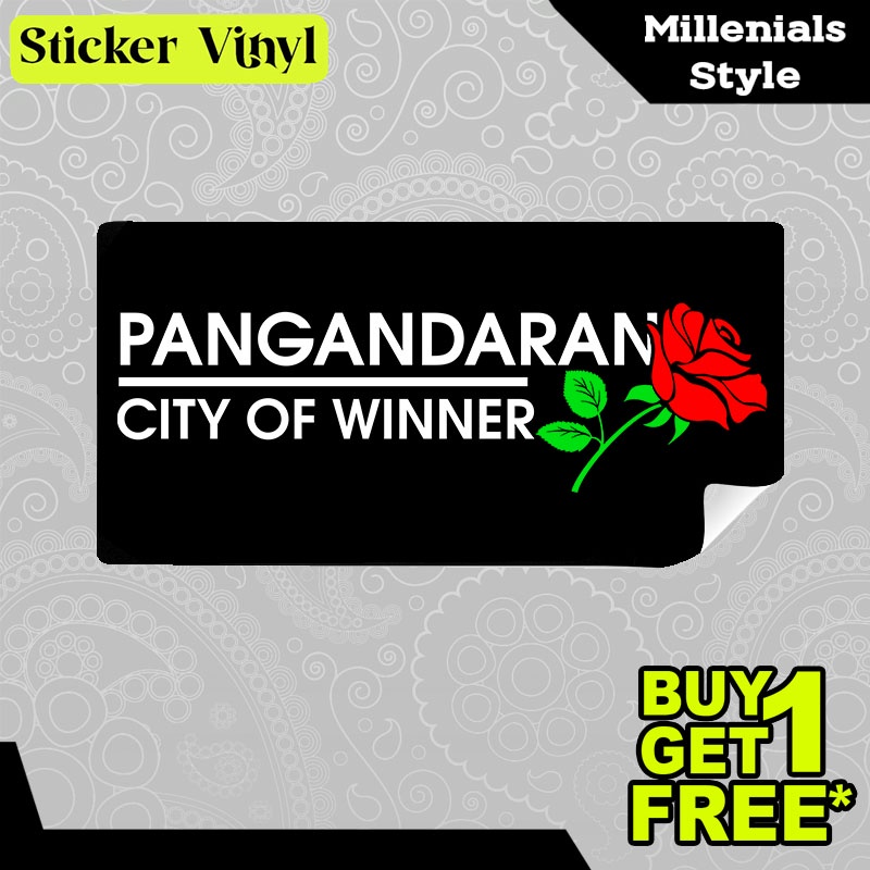 

Stiker Sticker Pangandaran City of Winner Tulisan Kalimat Keren dan Inspiratif Aesthetic Bahan Vinyl Satuan Anti Air