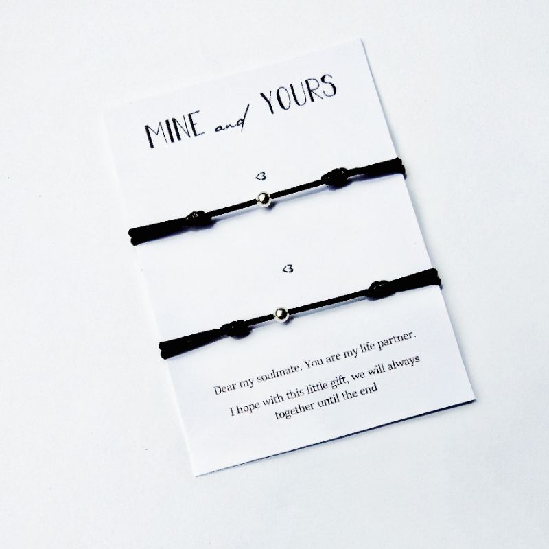 Gelang Couple Pasangan Minimalis - Simple Bracelet Mine &amp; Yours (my only series)