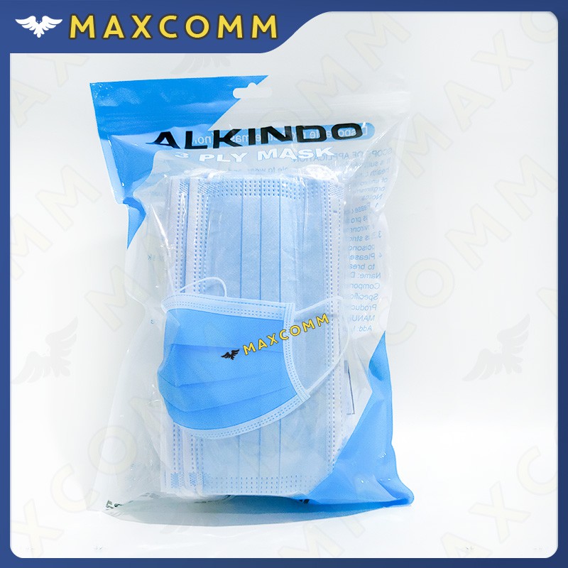 Masker Alkindo 3ply face mask Disposable masker isi 50pcs 1Box Non medical