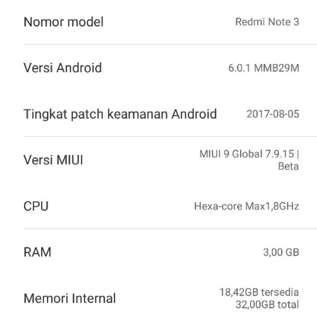 Xiaomi Redmi Note 3 Pro 3/32 Bekas
