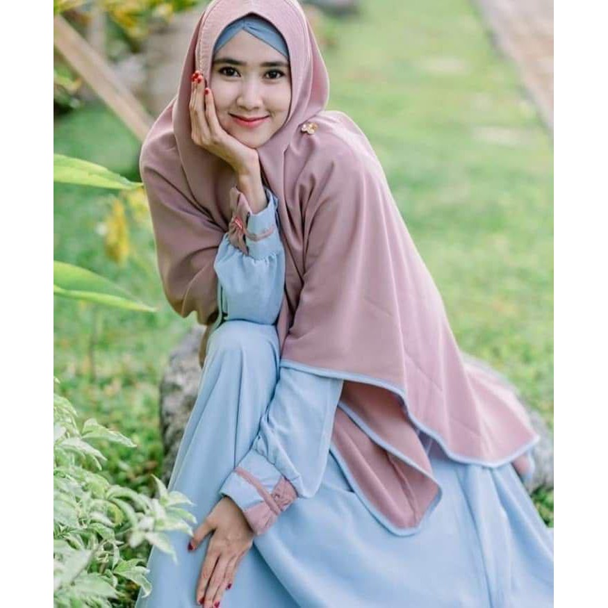 Gamis Aulia Helena Baby Blue