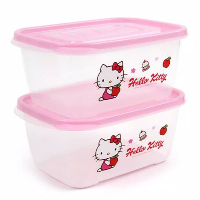 Tempat Makan Anak Lock and Lock Hello Kitty Ezlock 1320 ml (isi 2 pcs)