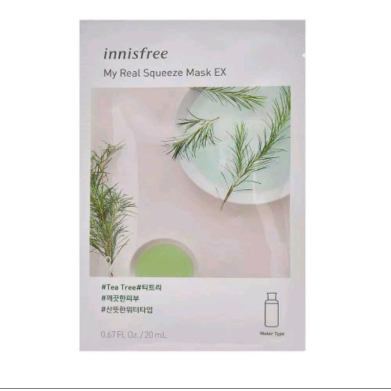 Masker innisfree , INNISFREE MY REAL SQUEEZE SHEET MASK NEW PACKING ORIGINAL