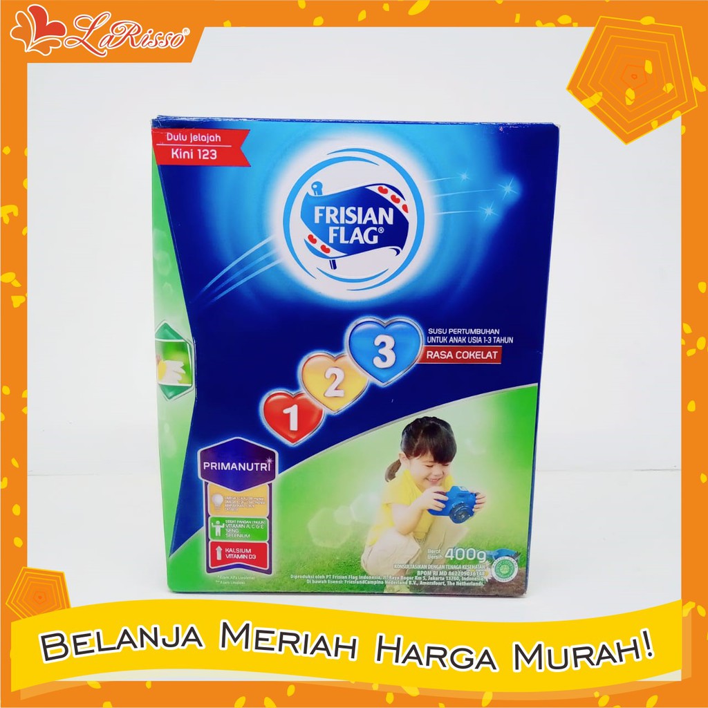 

SUSU FORMULA FRISIAN FLAG PRIMAGRO 1+ 400GR RASA COKELAT