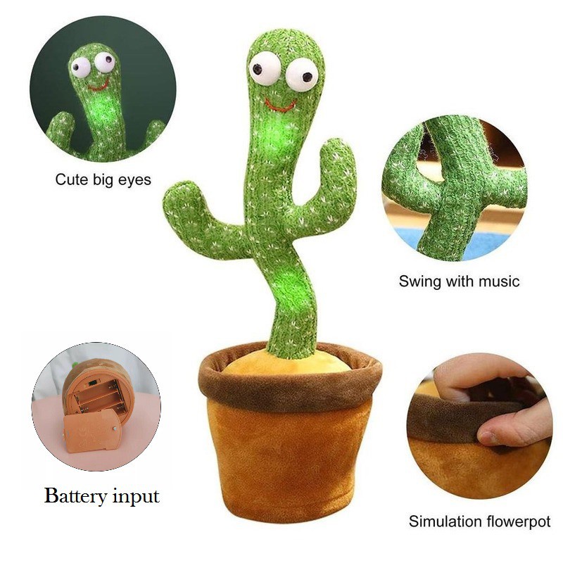 &lt;^ SJA ^&gt;  Boneka Kaktus Goyang Bicara - Dancing Cactus Toy