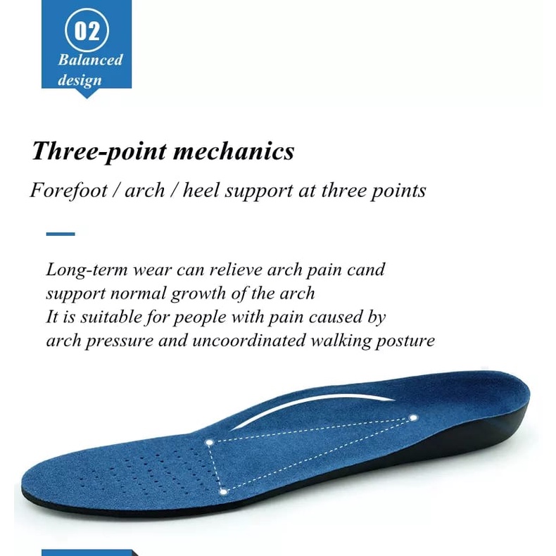 INSOLE FLAT FOOT SOL SEPATU KAKI DATAR SOL SEPATU ORTHOPEDIC ALAS KAKI UNTUK KAKI DATAR SOL DALAM