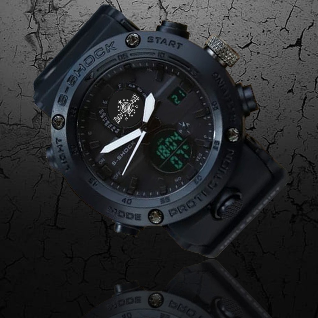 (EXCLUSIVE) Jam Tangan NAHDLATUL ULAMA motof 1 Double Time - FullBlack