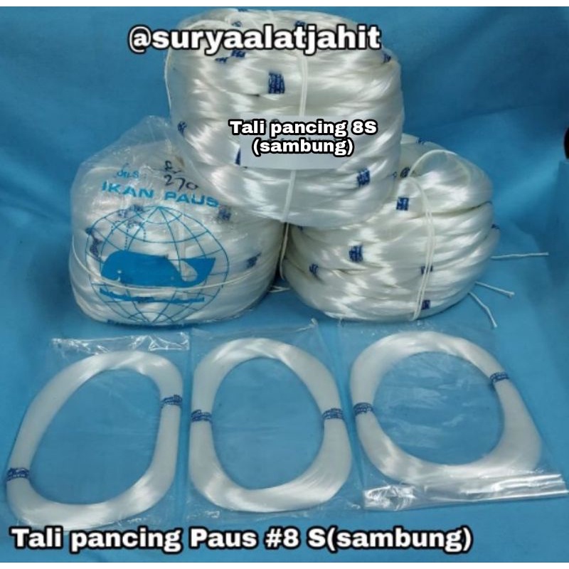 Tali pancing Paus #8S (sambung) 1ball 54ikat =rp.13.500/1ikat