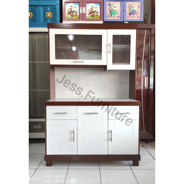Rak Dapur 3 Pintu Kayu Lemari dapur sayur 3Pintu / Rak sayur 3Pintu kayu BLOCTEACK / Lemari sayur 3P