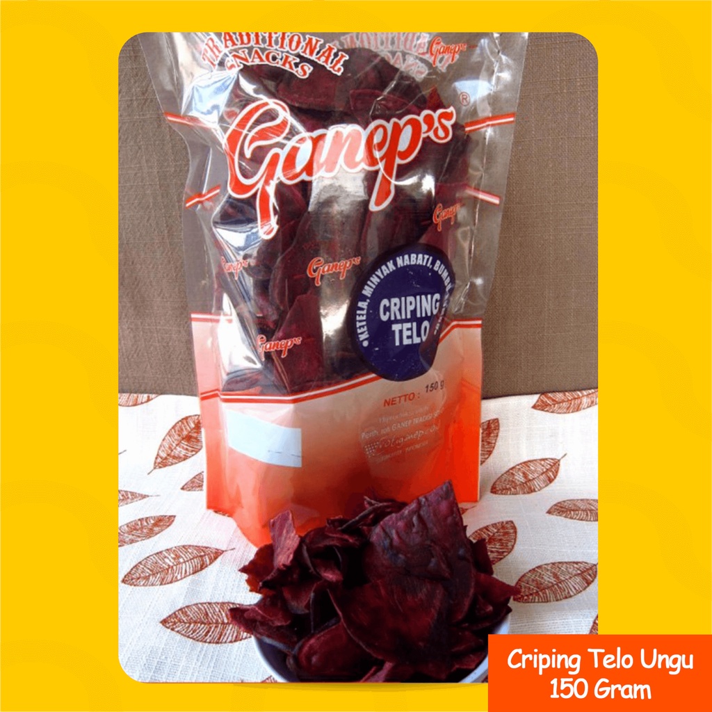 Jual Keripik Ubi Ungu Ganep 150 Gram Kripik Ubi Ungu Makanan Ringan Khas Solo Ganeps Renyah 0142