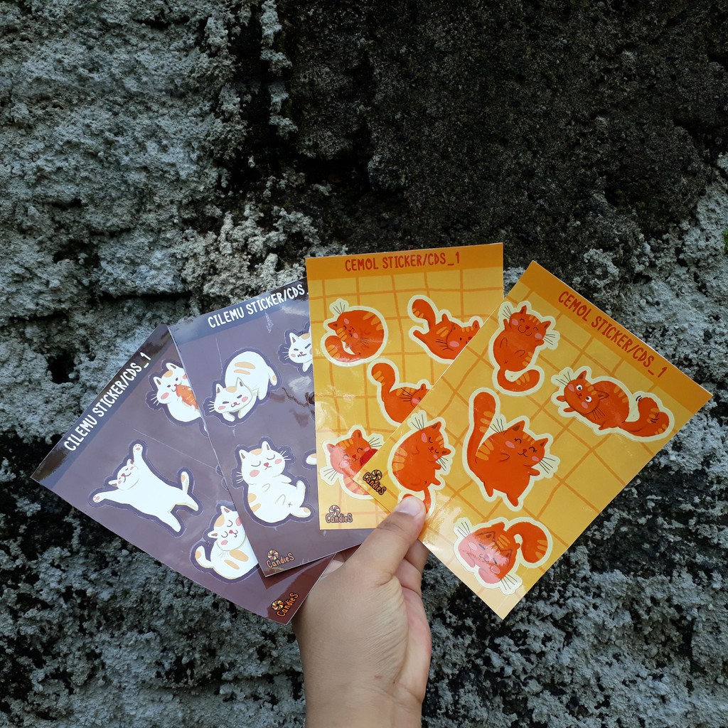 

KUCING OYEN dan PUTIH Cat Kiss Cut Sticker Packs by Candies