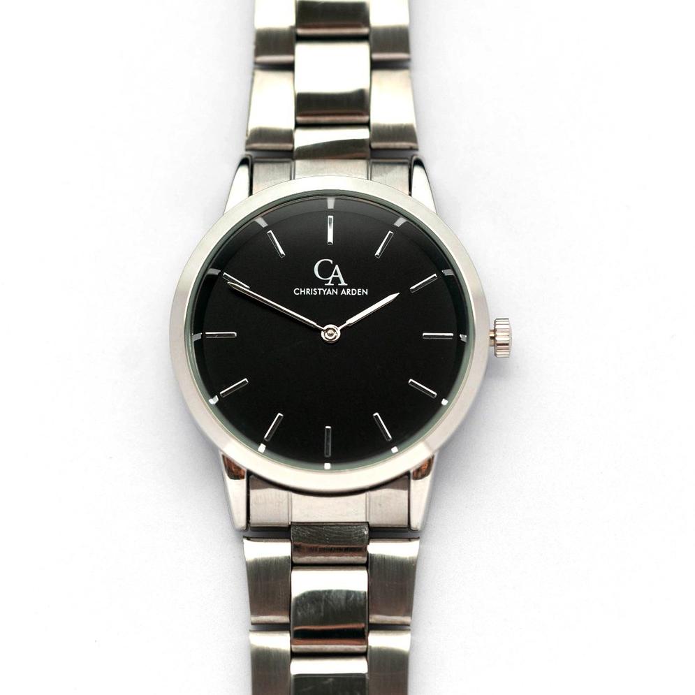 "Hr31au22ᵁ" Jam Tangan Christyan Arden Grand CA Magnificent Icon Silver Black Dial